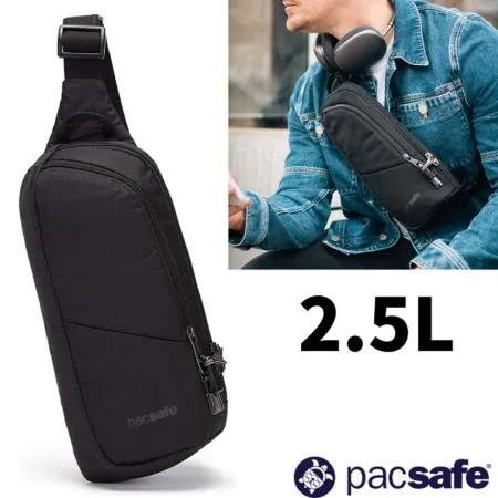 ☆【澳洲 Pacsafe】Vibe 150 Sling Pack 防盜斜背包 2.5L.護照包/60161130 黑