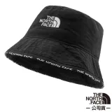 【The North Face】中性款 Cypress Bucket 輕量防風遮陽登山撞色圓盤帽/3VVK-JK3 黑