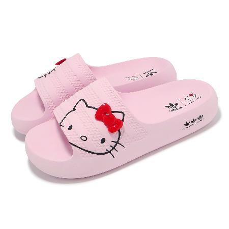 adidas x Hello Kitty 拖鞋 Adilette Ayoon W 女鞋 粉 三麗鷗聯名款 愛迪達 IH2680