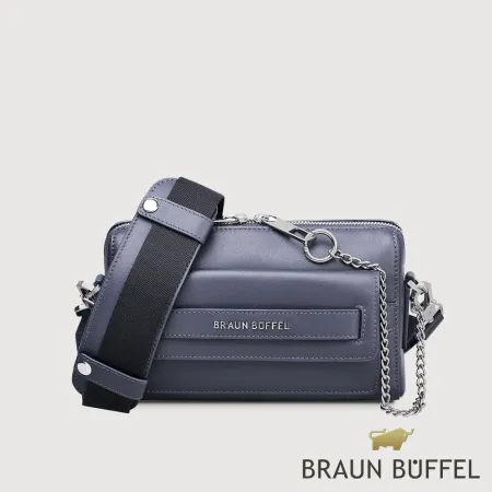 【BRAUN BUFFEL 德國小金牛】台灣總代理 威爾 斜背包-午夜藍/BF529-60-MNB