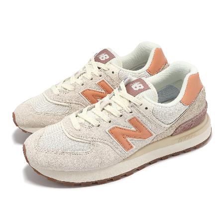 New Balance 休閒鞋 574 男鞋 女鞋 米白 銅橘 麂皮 復古 NB U574LGCO-D