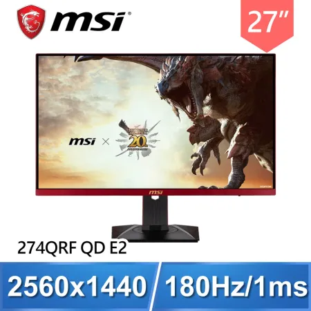 MSI 微星 MAG 274QRF QD E2 27型電競螢幕(魔物獵人限量款)