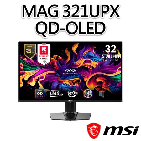 msi微星 MAG 321UPX QD-OLED 31.5吋 電競螢幕