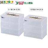 KEYWAY聯府 三層收納盒 6小抽/3大抽 臺灣製 透明色系 收納 置物 整理【愛買】