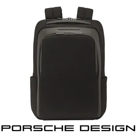 【Porsche Design】限量3折 德國頂級小牛皮皮革旅行後背包 全新專櫃展示品(黑色 ONY1600)