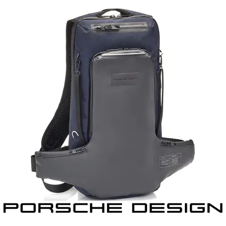 【Porsche Design】限量3折 德國頂級旅行後背包 全新專櫃展示品(黑色 OCL1608BLUE)