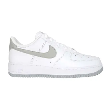 NIKE AIR FORCE 1 07 男運動休閒鞋-經典 銀標 白灰