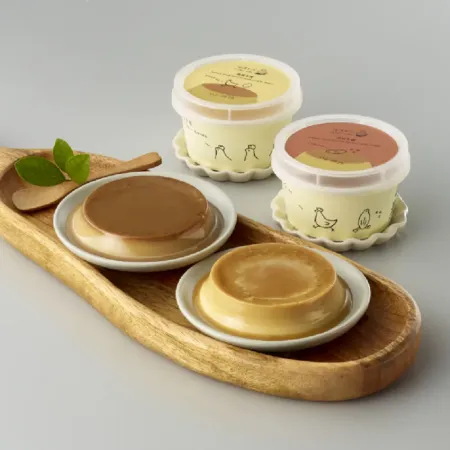 福德生活】熱銷綜合布丁組1盒-原味4入+可可4入