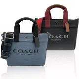 【COACH】字母LOGO手提斜背兩用帆布小托特包(均一價)