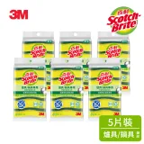 3M 百利爐具/鍋具專用好握型海綿菜瓜布5片裝*6