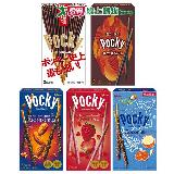POCKY可可棒系列(臻濃/極細/杏仁粒粒/草莓粒粒/椰子)(41-67G/盒)【愛買】