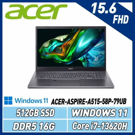 【送電競聲霸】ACER Aspire 5 A515-58P-79UB灰(Core i7-13620H/16G/512G