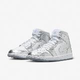 Nike 休閒鞋 Wmns Air Jordan 1 Mid SE 女鞋 男鞋 白 銀 AJ1 FN5031-100