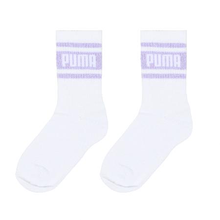 Puma 長襪 Fashion Crew Socks 白 紫 中筒襪 休閒襪 襪子 BB140307