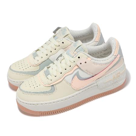 Nike 休閒鞋 Wmns Air Force 1 Shadow 女鞋 拼接 解構 椰奶 粉紅 AF1 DZ1847-105