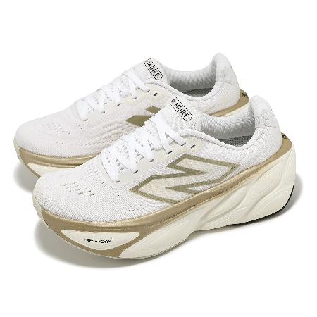 New Balance 慢跑鞋 Fresh Foam X More V5 D 女鞋 寬楦 白 米白 厚底 運動鞋 NB WMORLW5-D