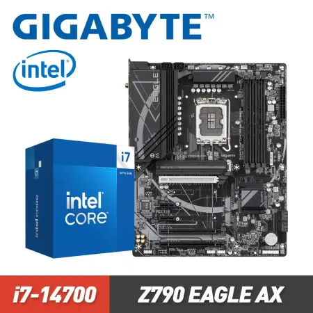 【組合包】技嘉 Z790 EAGLE AX 主機板+Intel i7-14700 CPU處理器