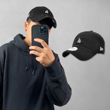 New Era 帽子 Classic MLB 洛杉磯道奇 LA 小LOGO 老帽 棒球帽 黑 白 NE12324434