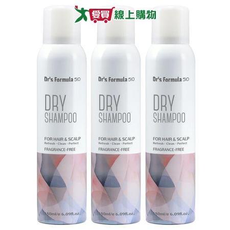 台塑生醫Dr’s Formula 510 淨油蓬鬆乾洗髮噴霧(淨味無香) 180ml*3入