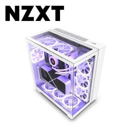 NZXT 恩傑 H9 Elite 玻璃透側機殼 白