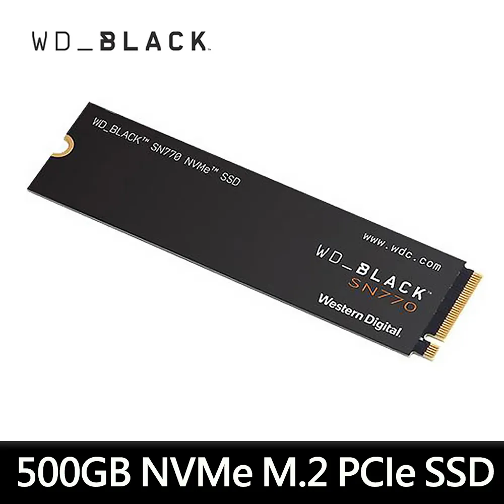 WD 黑標 SN770 500GB NVMe M.2 PCIe SSD