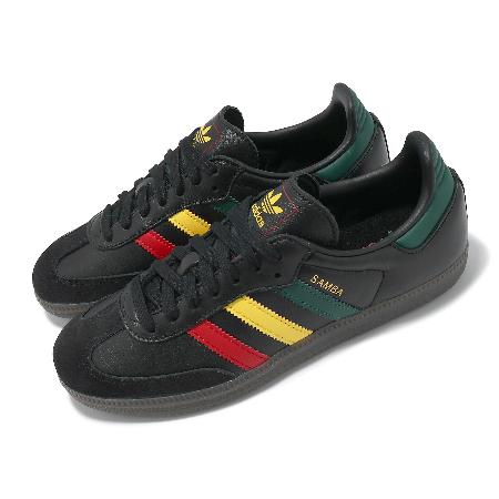 adidas 休閒鞋 Samba OG 男鞋 女鞋 黑 黃 Rasta 皮革 麂皮 德訓鞋 情侶鞋 愛迪達 IH3119