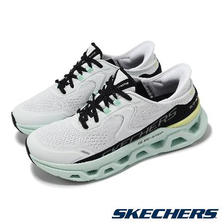 Skechers 休閒鞋 Glide-Step Altus Slip-Ins 女鞋 白 綠 套入式 緩衝 懶人鞋 150510WMLT