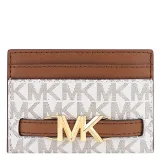 MICHAEL KORS Reed LOGO PVC證件名片夾(象牙白色)