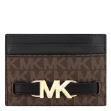 MICHAEL KORS Reed LOGO PVC證件名片夾(黑色)