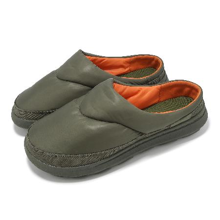 Merrell 休閒鞋 HUT Moc 2 Quilted 男鞋 綠 橘 輕量 保暖 拖鞋 休閒便鞋 ML006253