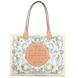 TORY BURCH 146967 復古圖騰皮邊飾大托特包.米/咖