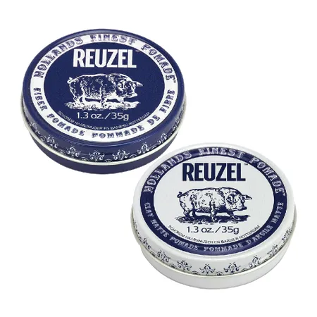 REUZEL 水性髮泥 35g【任選兩入-深藍豬/白豬】