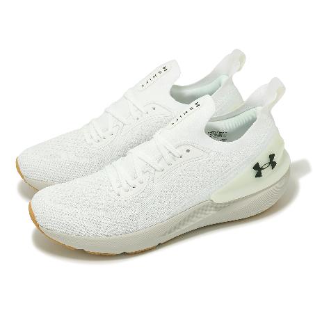 Under Armour 慢跑鞋 Shift 男鞋 白 黑 膠底 針織 緩衝 運動鞋 UA 3027776104