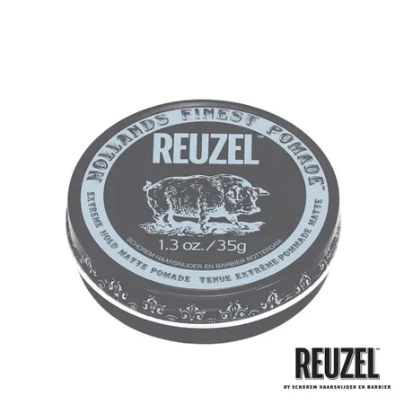 REUZEL 灰豬極強水泥級無光澤髮蠟 35g (Extreme Hold Matte Pomade)【兩入組】