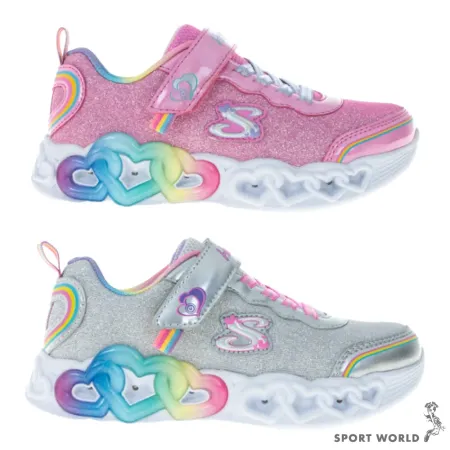 Skechers 燈鞋 中大童 INFINITE HEART 303751LPKMT/303751LSMLT