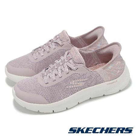 Skechers 休閒鞋 Go Walk Flex-EVA Slip-Ins D 女鞋 寬楦 粉白 套入式 健走鞋 124823WMVE