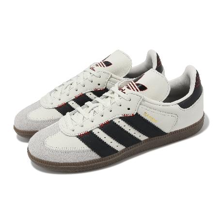 adidas 休閒鞋 Samba OG 男鞋 女鞋 白 黑 麂皮 皮革 德訓鞋 情侶鞋 愛迪達 IF1810