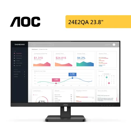 AOC 24型 24E2QA 廣視角螢幕 顯示器 電腦螢幕