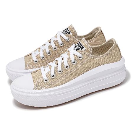 Converse 休閒鞋 Chuck Taylor All Star Move Low 女鞋 米白 白 厚底 帆布鞋 A07580C