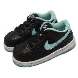 Nike 休閒鞋 Dunk Low SE TDV 童鞋 小童 黑 天藍 理髮店 學步鞋 DH9760-001