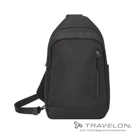 【Travelon】URBAN 防盜城市肩背包.旅遊肩背包.隨身包/防割斷鋼絲肩帶.RFID護照包/TL-43499 黑