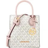 MICHAEL KORS Mercer LOGO PVC小型手提/斜背兩用包(櫻花粉色)