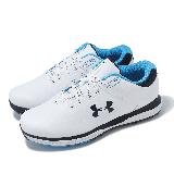 Under Armour 高爾夫球鞋 Medal RST 2 男鞋 寬楦 白 藍 防潑水 運動鞋 UA 3025381104