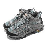 Merrell 登山鞋 Moab 3 Mid GTX 女鞋 灰 藍 防水 Vibram 戶外 郊山 ML036312