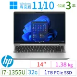 HP ProBook 440 14吋商用筆記型i7-1355U/32G/1TB/Win10/Win11 Pro專業版