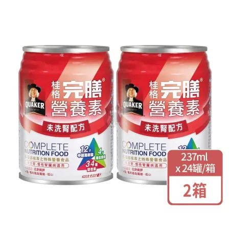 QUAKER 桂格 完膳營養素 未洗腎配方X2箱 慢性腎臟病適用(加贈4罐共52罐)