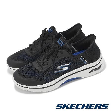 Skechers 休閒鞋 Go Walk Arch Fit 2 Slip-Ins 男鞋 黑 套入式 緩衝 健走鞋 216604BKBL