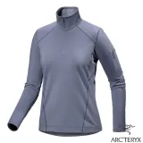 【ARCTERYX 始祖鳥】女 Rho 彈性透氣登山健行保暖刷毛套頭衫.半開襟中層衣/X000007336 雲層藍