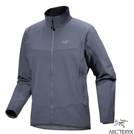 【ARCTERYX 始祖鳥】男 Gamma 防風防水透氣耐磨軟殼外套.夾克.風衣/X000007485 深雲層藍