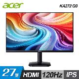 【Acer 宏碁】KA272 G0 27型 120Hz IPS 電腦螢幕【福利品】